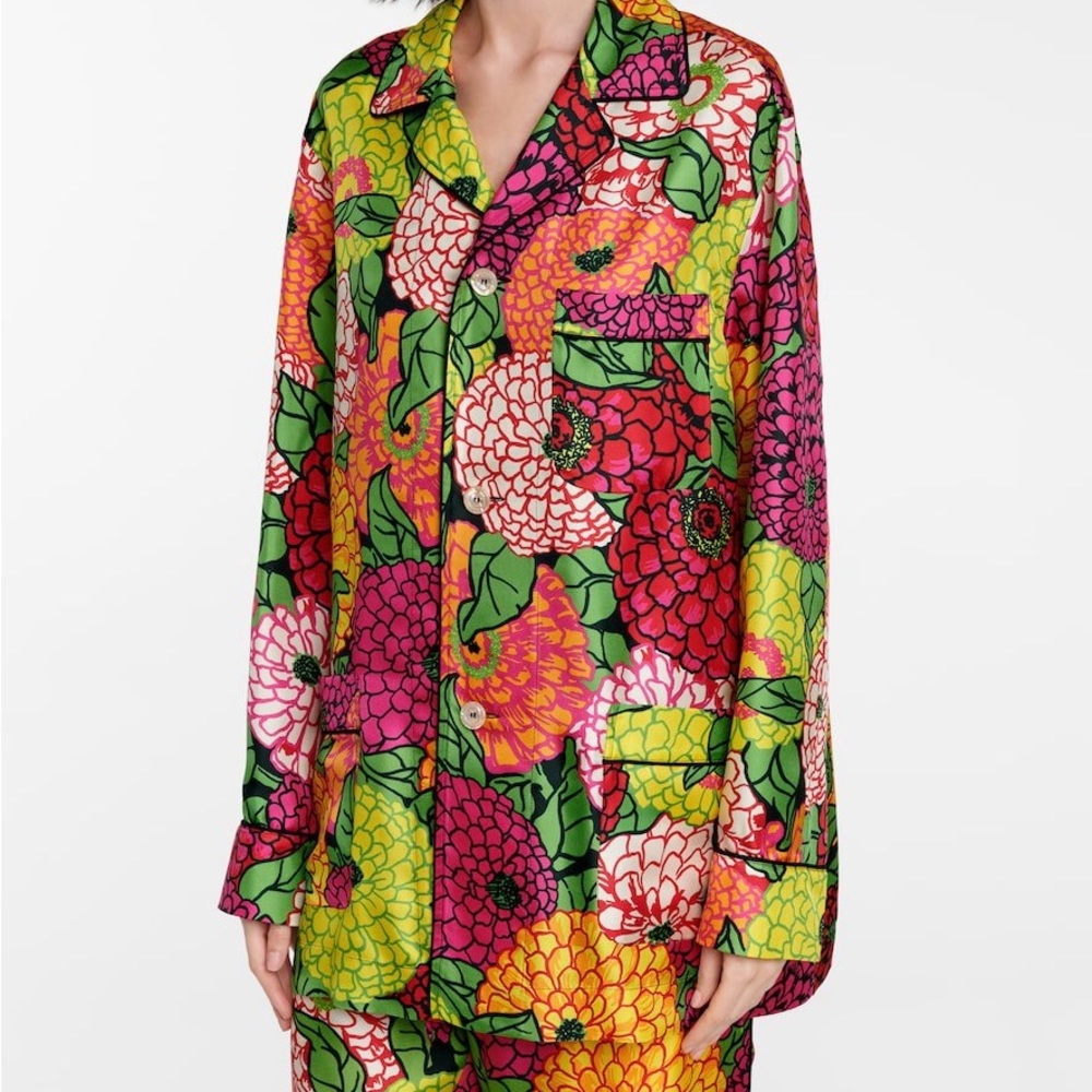 Gucci top-  Ken Scott floral silk twill blouse